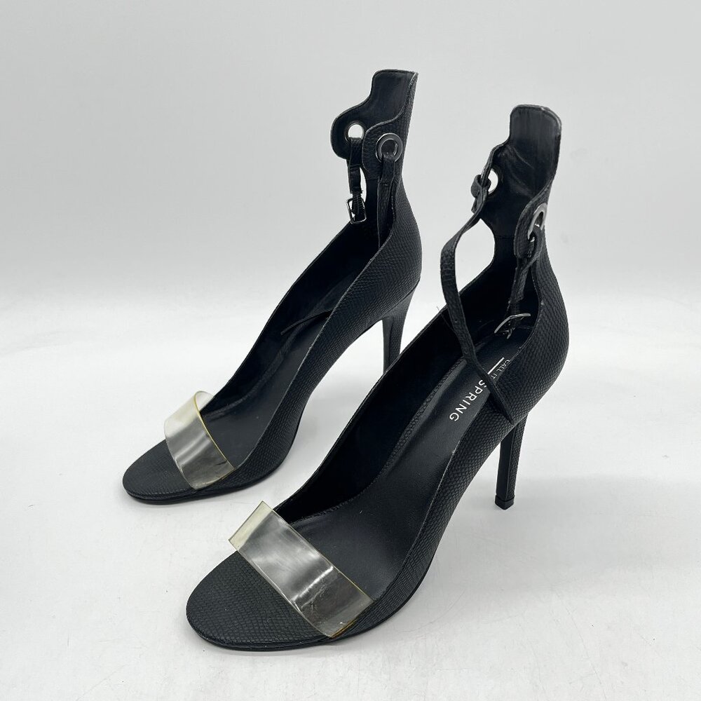 Call It Spring Black Sandal Toe Heels